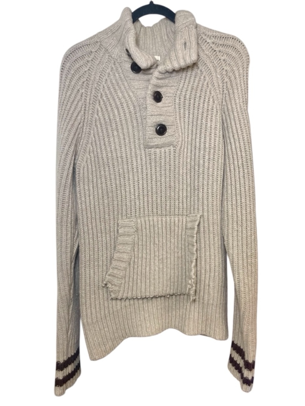 Vintage Abercrombie & Fitch Wool Cashmere Sweater Large Heavy Knit Pullover